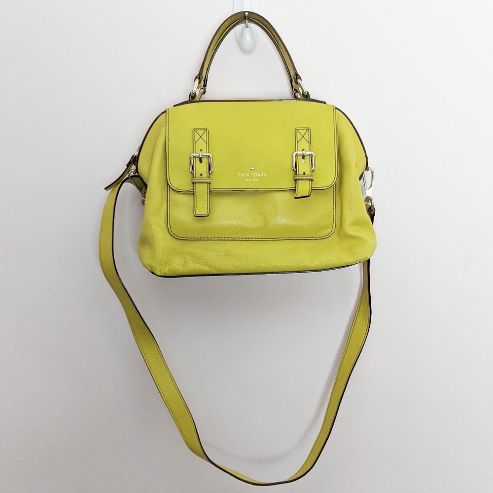 Kate Spade Yellow Satchel Crossbody Leather Purse